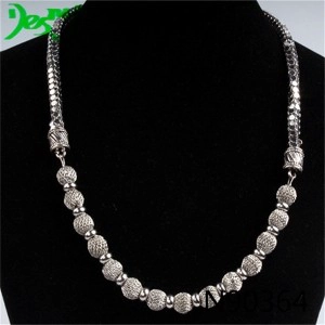 Κίνα single strand metal shamballa african beads necklace N90364 κατασκευαστής