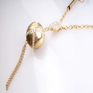 vintage boutique ball chain pearl pendant necklace N90074