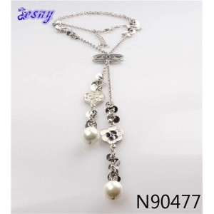 vintage boutique chanel flower pearl pendant necklace N90477