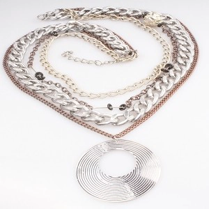 vintage boutique evil eye chains pendant necklace N90068