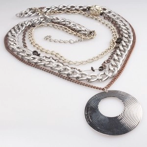 vintage boutique evil eye chains pendant necklace N90068
