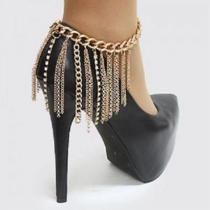 China wholesale tassel pendant jewelry shoe accessories chain TS017 manufacturer