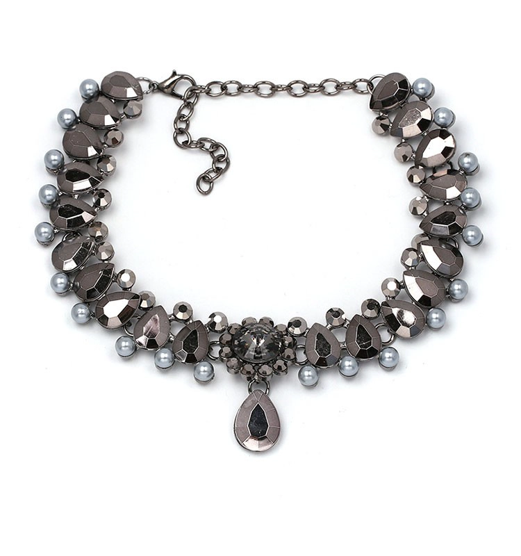 2018 New European and American style multi-colored wedding party gift drop necklace for women