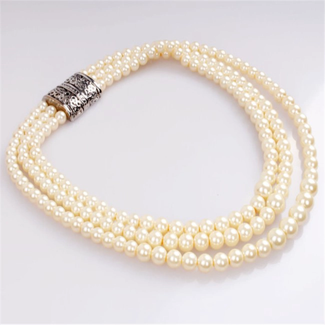 China Best Selling Jewelry Multi Layer Pearl Bead necklace 2018 Fashion Chain"s Necklace manufacturer