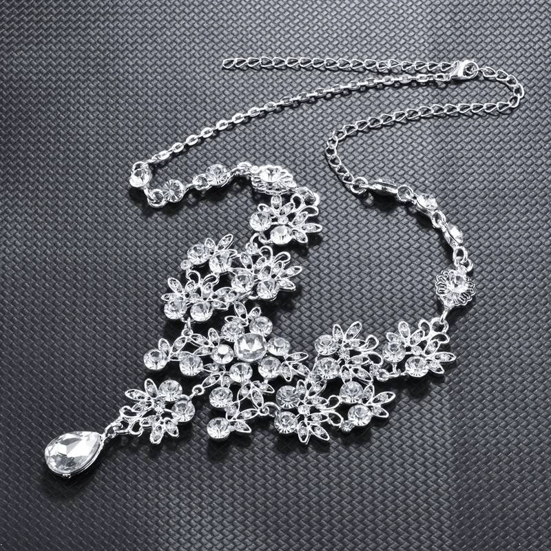 Bridal ornament butterfly design big drop necklace earrings wedding accessories for women New Arrive