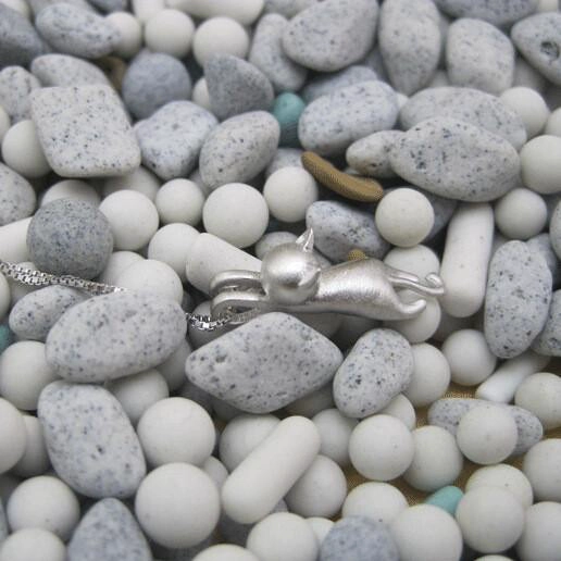Katze Sterling Silber Halskette Mode 925 Silber Schmuck Hersteller