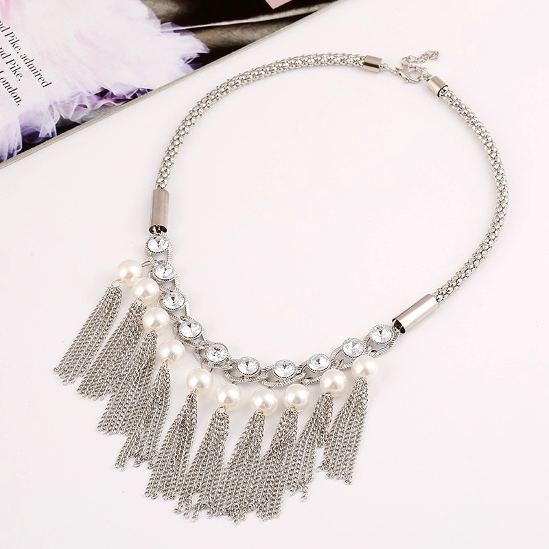 Choker Necklace Tassel Short Clavicle Necklace Women Party Statement Jewelry Gifts Accessories 2018 New