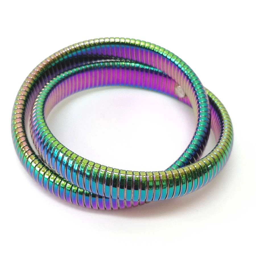 China Custom Made High Quality Jewelry Colorful Elastic Bangle wholesale Bracelet for women manufacturer