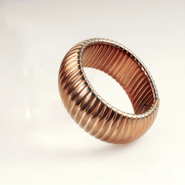 China Custom elastic bangle fashion bracelet with gold plated, aliexpress wholesale bangles,18K gold Jewelry for women men manufacturer