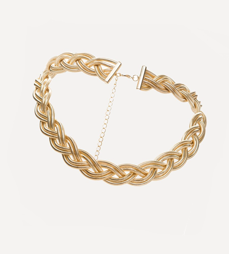 Fashion Accessories Female Necklace Personality Elements Vintage Simple Snake Chain Woven Choker Necklace
