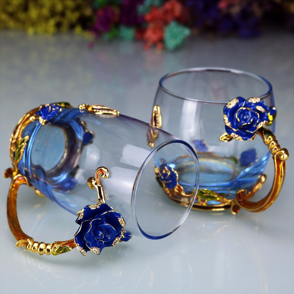 China Fashion Gift Metal Enamel crystal coffee cup C1 manufacturer