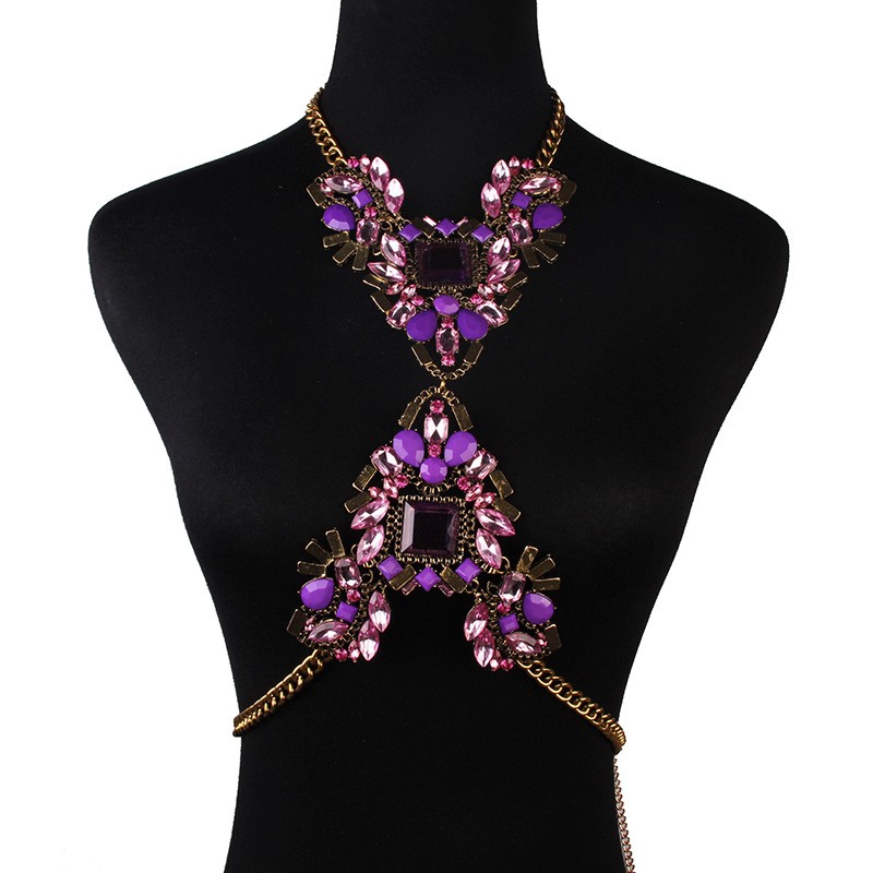 porcelana Fashion crystal Body Chain,Women Body Chain Jewelry fabricante