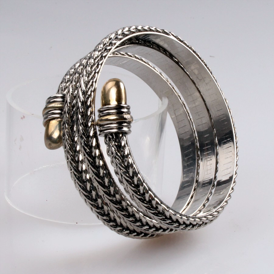 China Good Quality Wholesale Affordable Women Bracelet Rhodium Plated Special Metal Chain Bangle Fashion bangle USA manufacturer