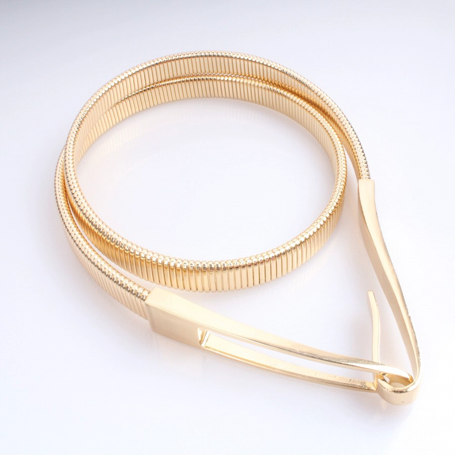 New Fashion metal elastic goose throat chain belt for lady , Custom belt making supplier