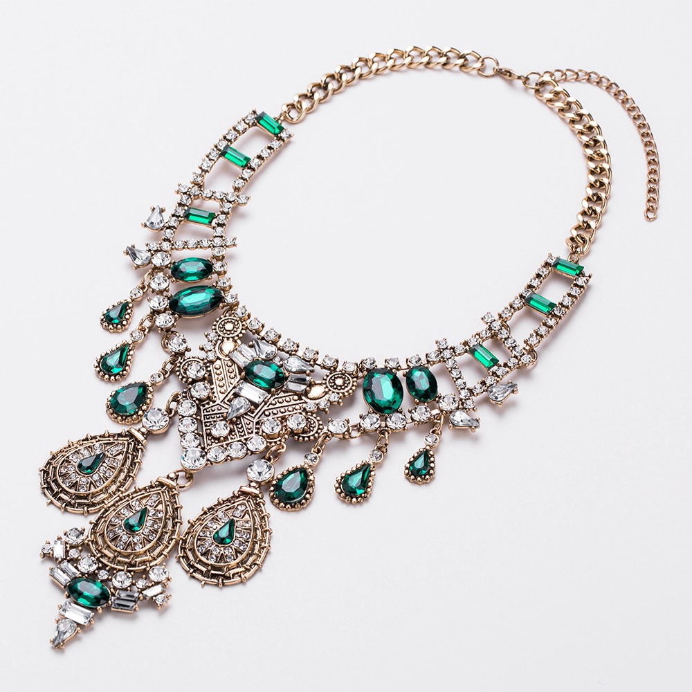 Multicolor Statement Choker Necklace Antique Jewelry as Birthday Anniversary Gifts for Women Mom Wife