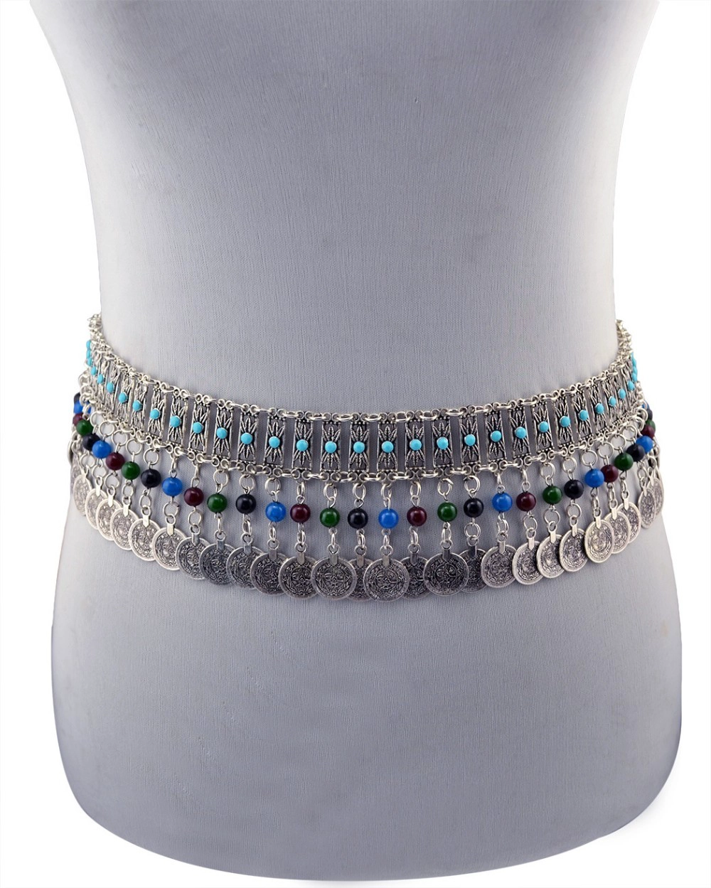 porcelana New Fashion Belly Chain Coin Tassel Silver Plated Waist Dance Body Chain Jewelry fabricante