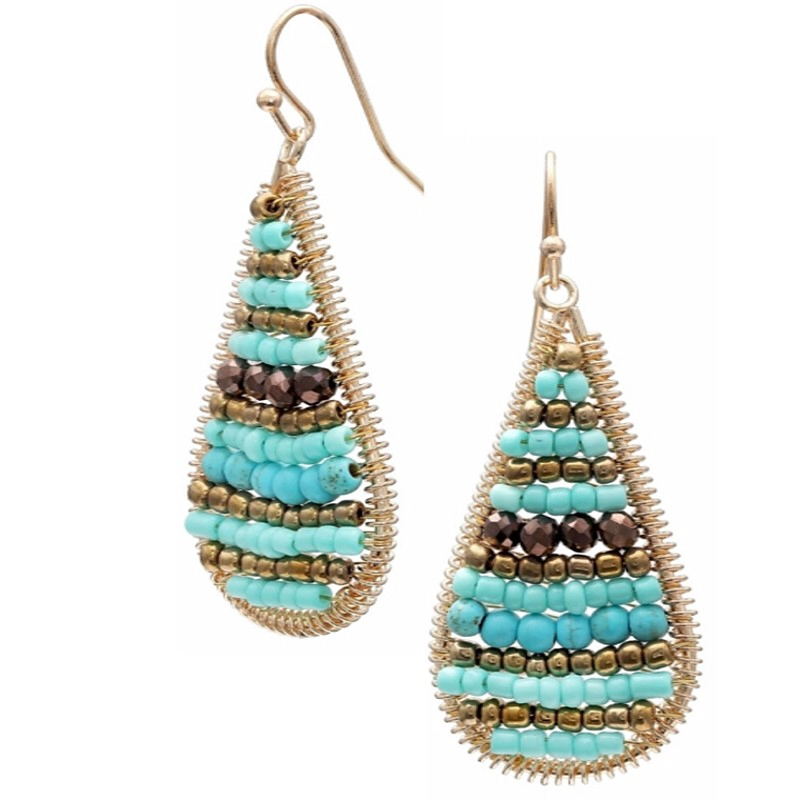 China Precious Exquisite Classic Earrings Multi Color Drop Beads Earrings manufacturer
