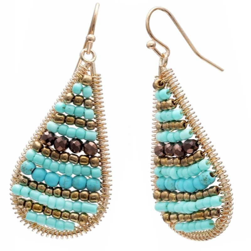 Precious Exquisite Classic Earrings Multi Color Drop Beads Earrings