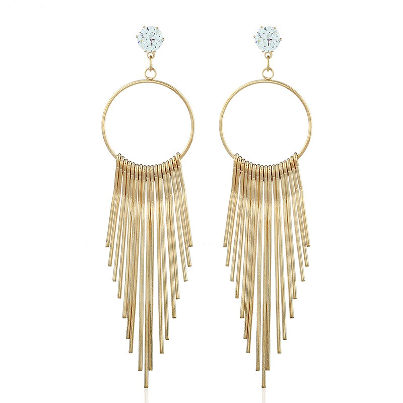 China The latest fashion charm elegant latest earrings design European and American modern wind pendant tassel earrings ladies manufacturer