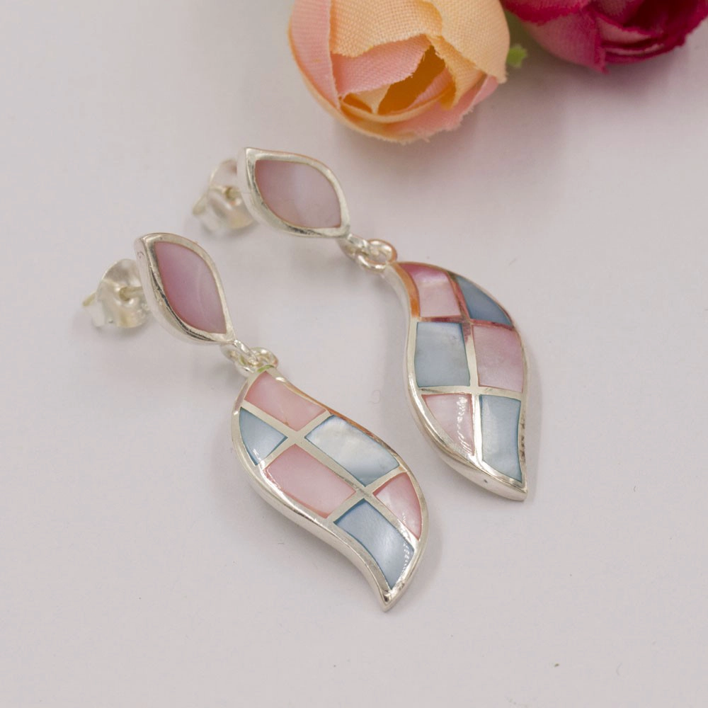 Wedding stud jewelry custom made 925 Sterling silver Dangle earring