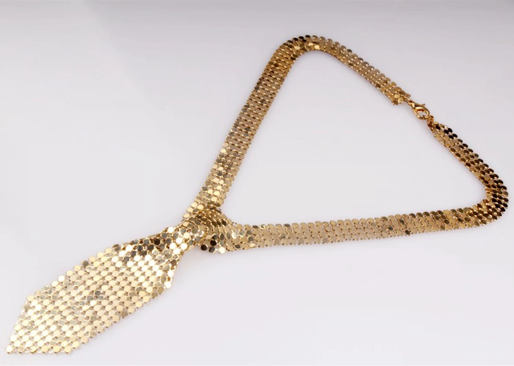 Women Alloy Crystal Necklace Wedding Jewelry Tie Style Necklaces Jewelry Accessories