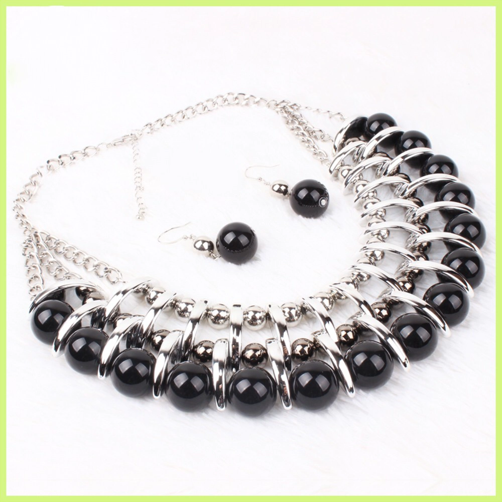 China fashion factory latest design elegant pearl necklace set charm jewelry  N1006 manufacturer