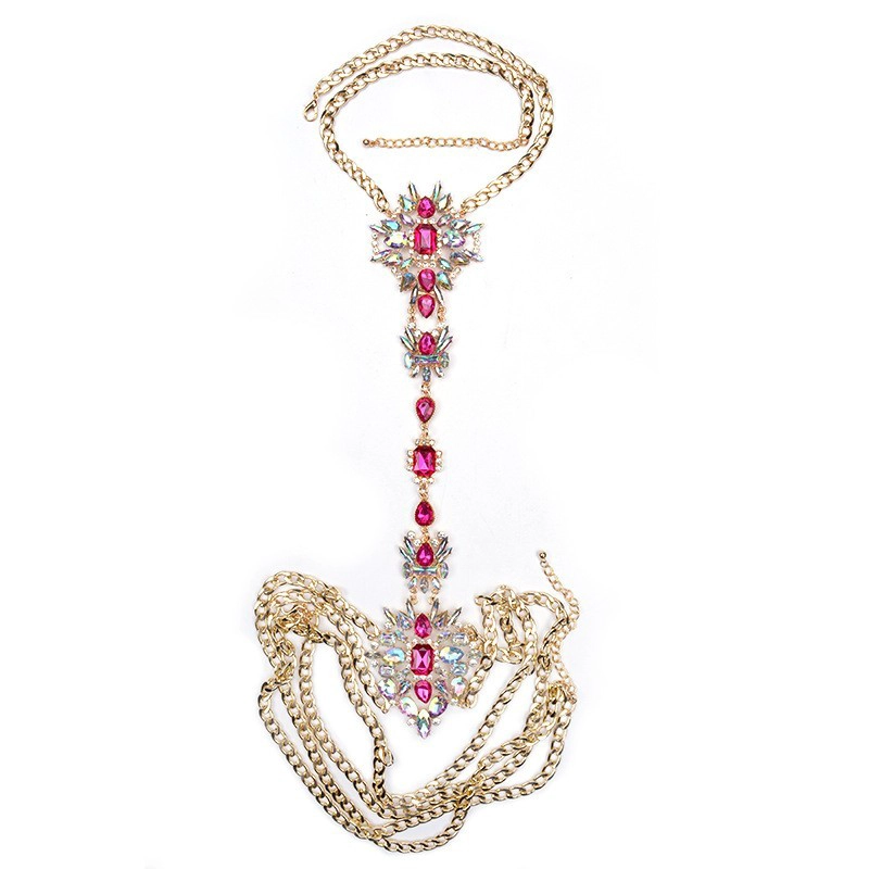 porcelana women colorful crystal boheian waist body chain fabricante