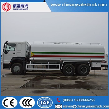 Proveedor de agua del camión del tanque de agua de la marca HOWO 20m3 en China