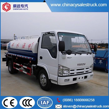 isuzu العلامة التجارية 5cbm خزان مياه شاحنة المورد في الصين