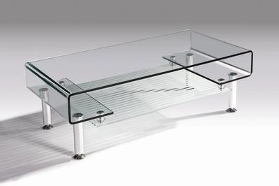 Glass coffee table