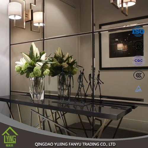 China 2mm 3mm bathroom mirror copper free and lead free silver mirror with TUV ISO certificate fabricante