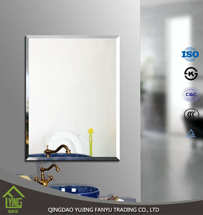 China 4mm beveled silver mirror for bathroom manufacturer