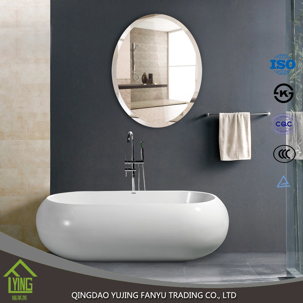 porcelana espejo de baño de 5 m m redondo y espejo de pared rectangular fabricante