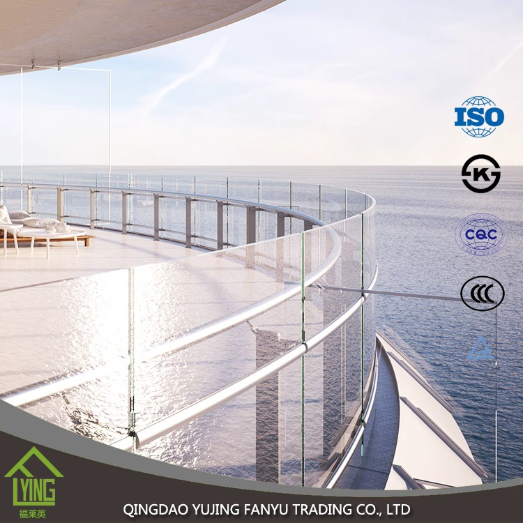 China 6mm curved and tempered glass sheet for railings manufacturer
