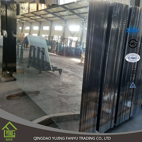 China Cheap aluminum coated mirror with beveled edge strips made by mirror factory manufacturer