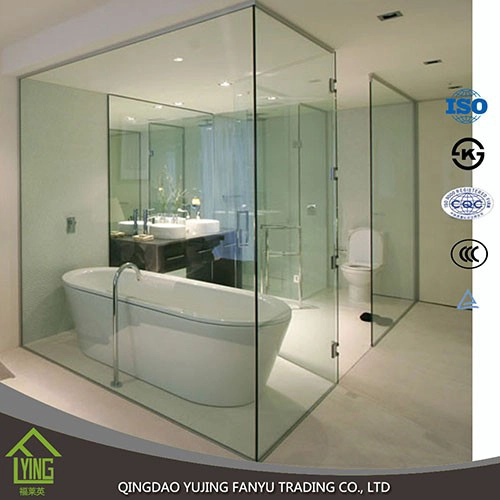 China Solar panel low iron 12mm tempered glass for decorative bathroom door glass manufacturer