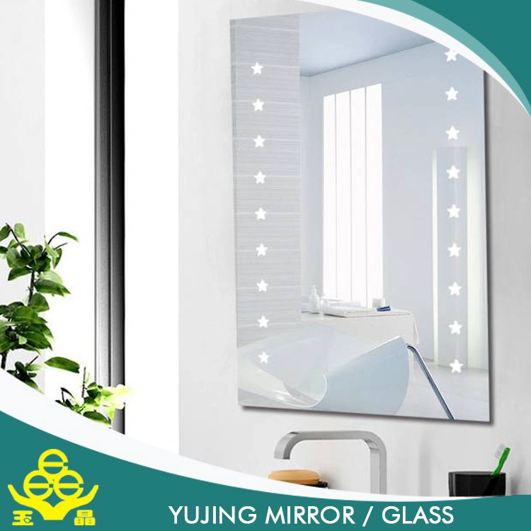 Wall hanging morden LED bathroom mirror silver mirror for decoration.