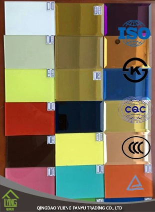 China decorative Colored Mirror tinted glass 3mm,4mm, thick with single paint Hersteller