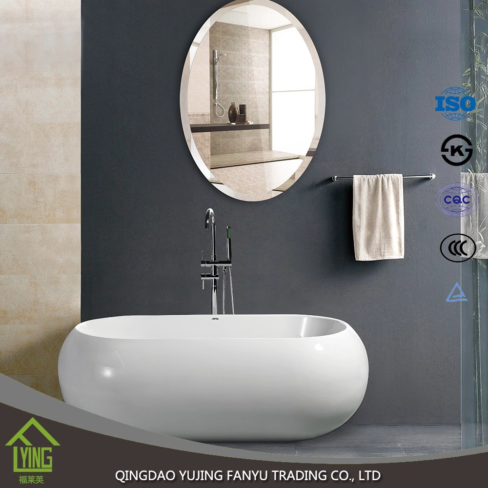 China decorative Silver wall Mirror with beveled shapes 1.8mm 6mm 4mm thick manufacturer