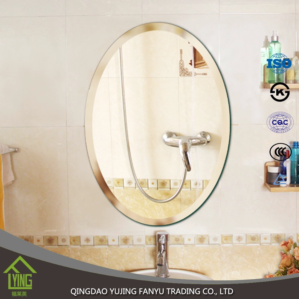 China wall shape aluminum mirror supplier bathroom mirror bathroom Mirror in silver manufacturer