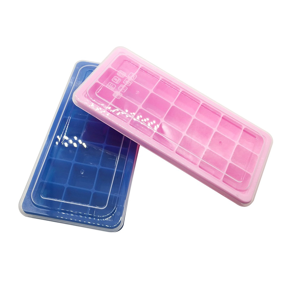2018 Summer Classical Customized Color 21 Cavity Ice Cube Tray Con tapa