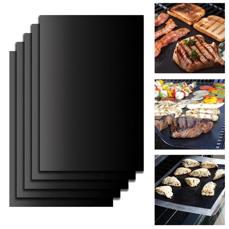 BBQ Grill Mat - Set van 2 Non Stick PTFE Teflon BBQ Grillen Matten - Heavy Duty, Herbruikbaar, Gemakkelijk schoon te maken bbq mat