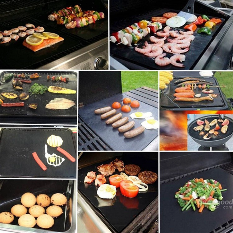 BBQ Grill Mat - Set van 2 Non Stick PTFE Teflon BBQ Grillen Matten - Heavy Duty, Herbruikbaar, Gemakkelijk schoon te maken bbq mat