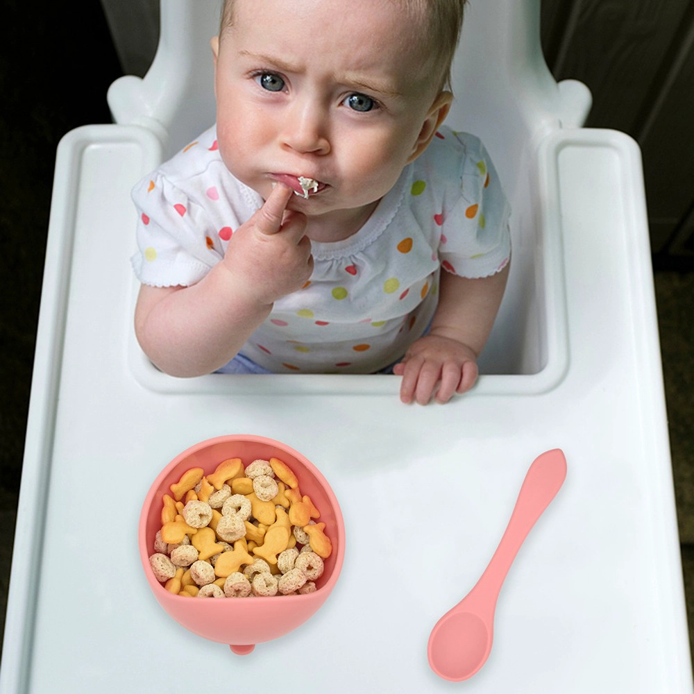 BHD 100% grado alimenticio no tóxico BPA gratuito para niños de primera etapa Autoimidación de la primera etapa Set de succión Bebé de silicona
