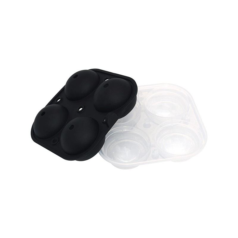 Benhaida Large Sphere Ice Tray Mold Whiskey Big Ice Maker 2.5 Inch Ice Ball for Cocktail
