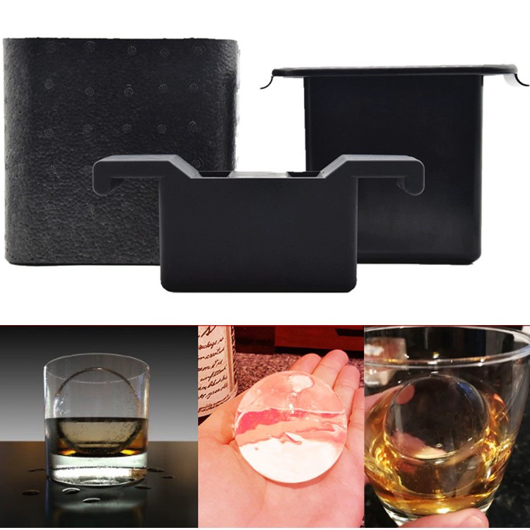Clear-crystal Double Skull Ice Ball Tray Mold with tong - Makes 2 Large Crystal Clear Sphere mold