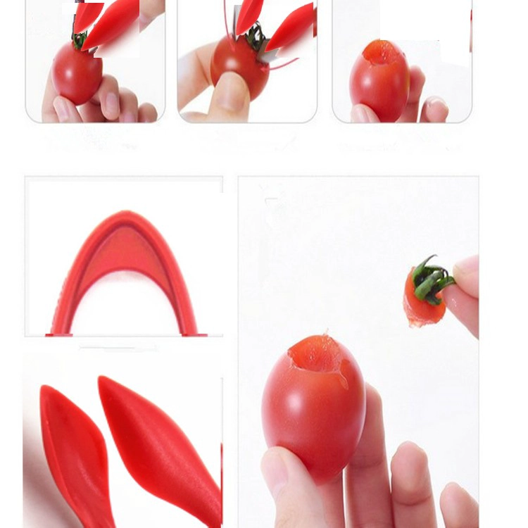 Fabbrica LFGB Plastica Easy-Release Strawberry Huller e Tomato Corer