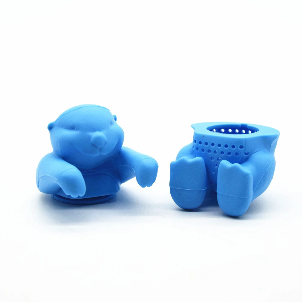 Gift set Bulk Animals shape otter tea Filter infuser , Silicone Tea Strainer