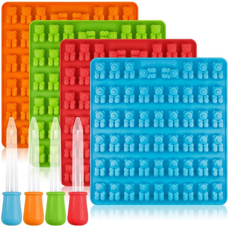 Gummy Bear Candy Chocolate Molds Proveedor 53 Cavity Mini Gummy Bear Candy Chocolate Mold Fabricante
