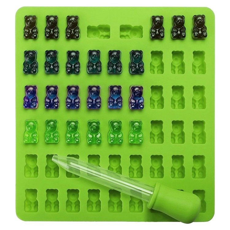 Gummy Bear Candy Chocolate Molds Proveedor 53 Cavity Mini Gummy Bear Candy Chocolate Mold Fabricante